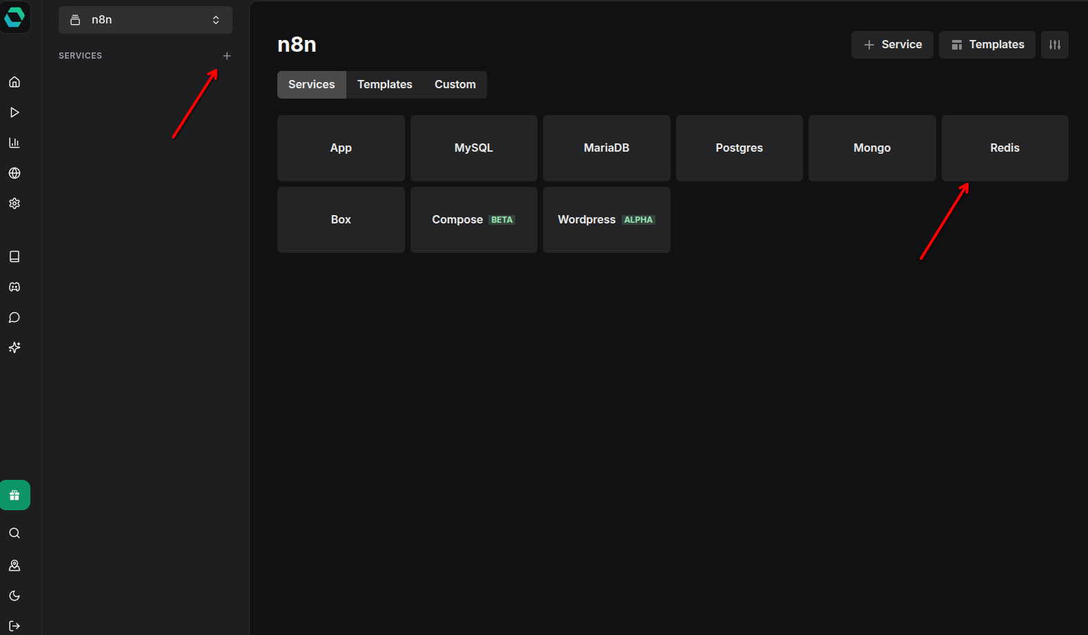 Initialize Redis service