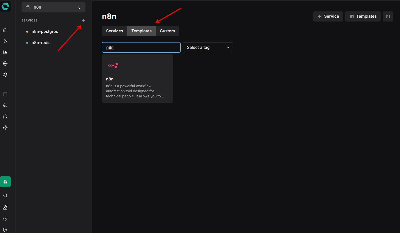 Initialize n8n worker service